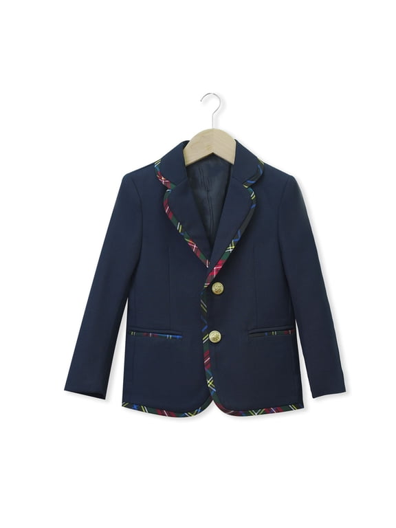 Boys Blazers Formal Dress Suit Jacket Sport Coats for Kids 2 Button School Blazer 2-12Years