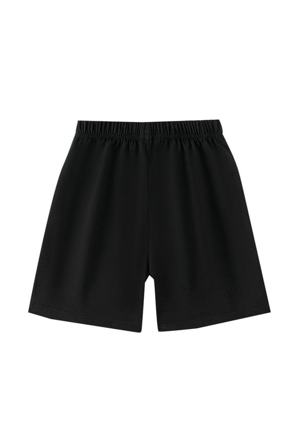 Boys Girls Athletic Shorts Kids High Waisted Biker Shorts Dance Gymnastics Yoga Shorts for Kids Cotton Jogger Trouses