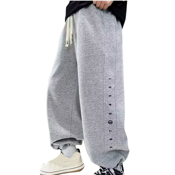 breaise Boys Girls Athletic Sweatpants Kids Active Jogger Pants Loose Wide Lge Running Jogging Pants with Pockets 6-16 Years