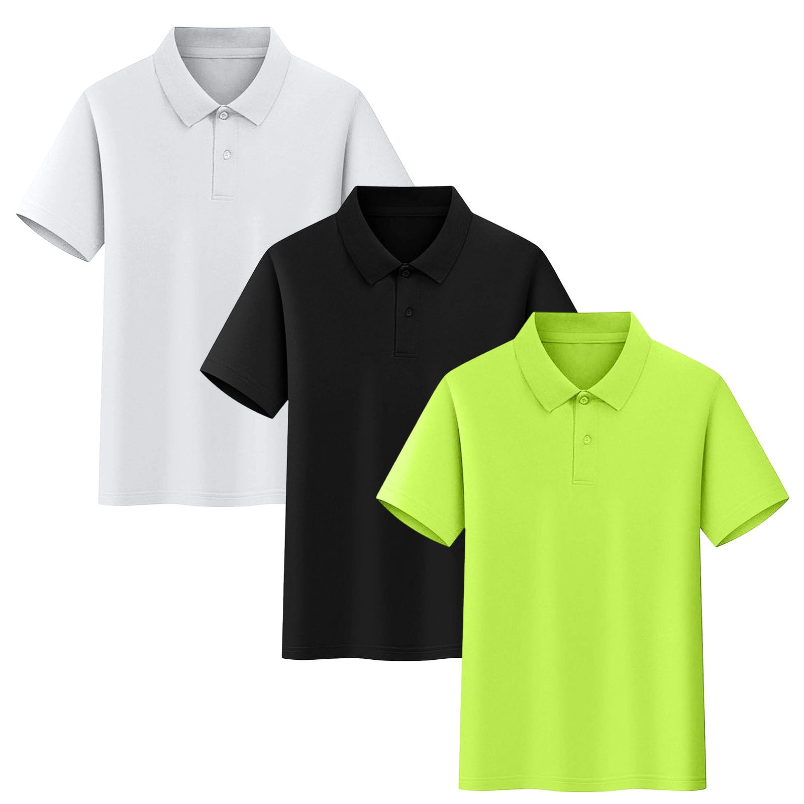 breaise Boys' Girls' School Uniform Shirt 3PC Button Closure Short ...