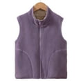 thumbnail image 1 of breaise Boys Girls Sherpa Fleece Vest Full Zip Collar Sleeveless Jacket Kids Lightweight Windproof Winter Coat Warm Waistcoat, 1 of 3