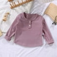 thumbnail image 1 of breaise Boys Henley Long Sleeve Shirts Infant Baby Toddler Boys Soft Undershirt Cozy Button Blouses, 1 of 3