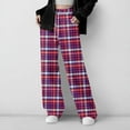 thumbnail image 1 of breaise Boys Plaid Pants with Pockets Elastic Waist Drawstring Printed Plaid Pants Casual Wide Leg Pants for Boys Girls, 1 of 7