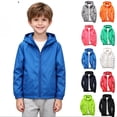 thumbnail image 1 of breaise Boys Waterproof Rain Jacket Kids Windbreaker Lightweight Hooded Workout Coat Casual Zipper Raincoat Outerwear, 1 of 7