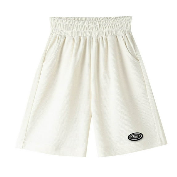 breaise Boys and Girls Athletic Shorts Pull On Sweat Cargo Shorts Elastic Waist Lounge Shorts for Kids