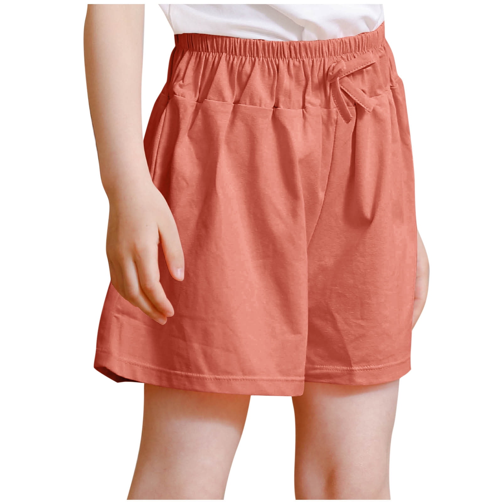 breaise Boys and Girls Cotton Running Shorts Elastic Waist High Waist ...