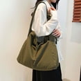 thumbnail image 1 of breaise Canvas Messenger Bag Large Hobo Bag Crossbody Shoulder Bag Drawstring Tote Bag for Women and Men, 1 of 6
