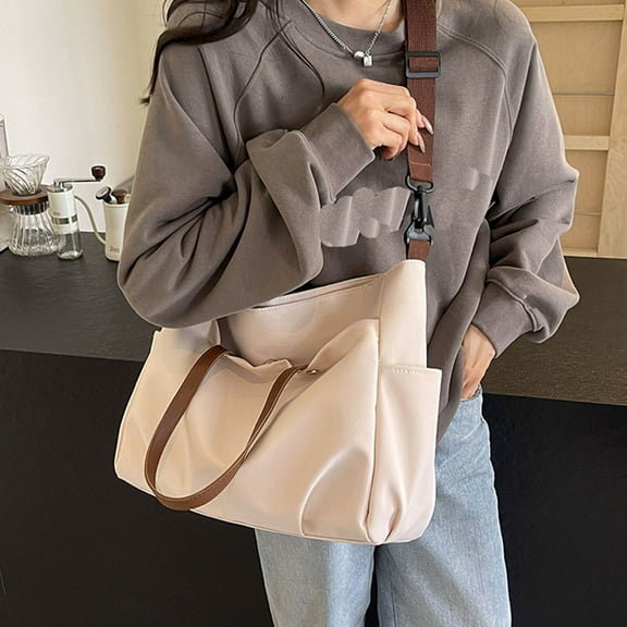 breaise Canvas Tote Bag for Women, Zipper Tote Bag Cute Shoulder Bag for Womens Purses and Handbags