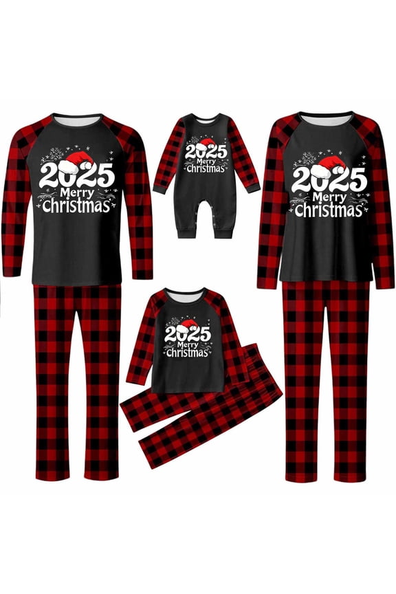 Christmas Family Matching Pajamas Set 2025 Festive Xmas Jammies Sets for the Whole Family Holiday Pjs Christmas