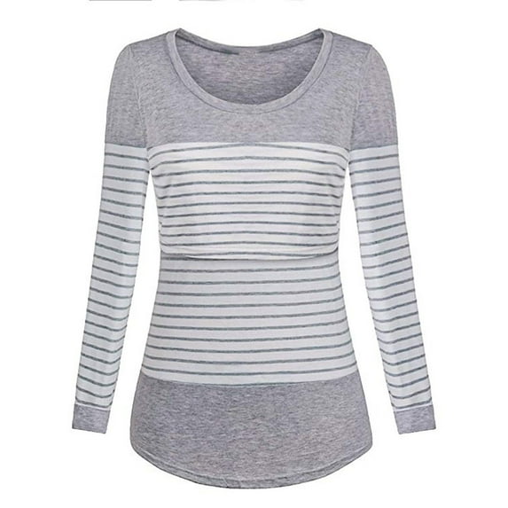 breaise Womens Maternity Nursing Tops,Layered Wrap for Breastfeeding, V Neck Short Sleeve Breastfeeding Shirts, Tee Shirts Pregnancy Postpartum Clothes