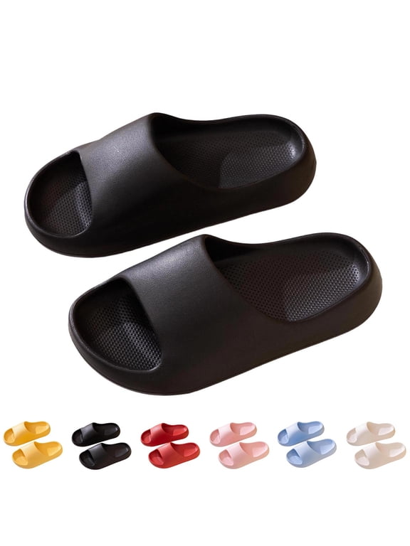 Cloud Slides for Kids Boys Girls Platform Slides Slippers, Non-Slip Quick Drying Shower Shoes Thick Sole Open Toe Slides Sandals for Indoor Outdoor