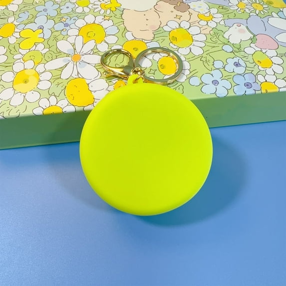 breaise Coin Purse,Fashion Soft Plush Round Coin Pouch,Portable Small Change Purse Cute Zip Wallet