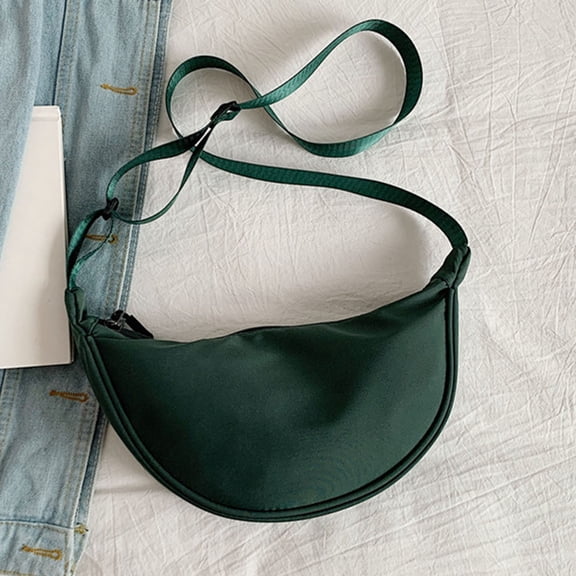 breaise Crossbody Bag Hobo Sling Crescent Bags Women Men Trendy Small Shoulder Bag Purse Dumpling Casual Handbag Adjustable Strap