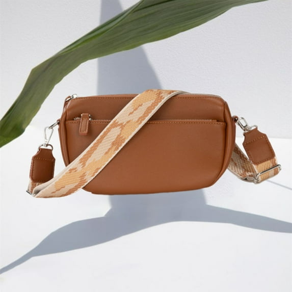 breaise Crossbody Bag for Women Trendy Purse Small Shoulder Handbags with Wide Strap With Multi-Compartment Double Zipper