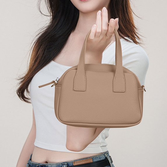 breaise Crossbody Bags for Women Trendy Triple Zip Small Crossbody Camera Bag Purse with Wide Guitar Strap