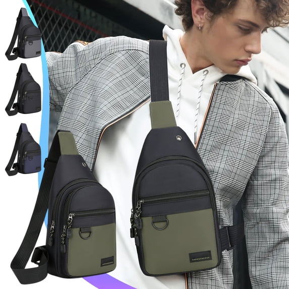 breaise Crossbody Sling Bag Men Women Casual Shoulder Backpack Chest Daypack Satchel for Hiking Travel