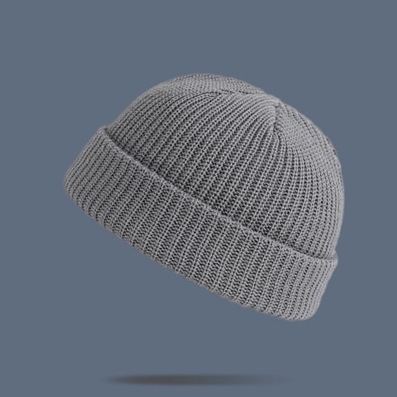 breaise Fisherman Beanie for Women Men Ribbed Cuffed Winter Hat Warm Stretchy Docker Skull Cap Rolled Brim Unisex Knitted Watch Daily Headwear