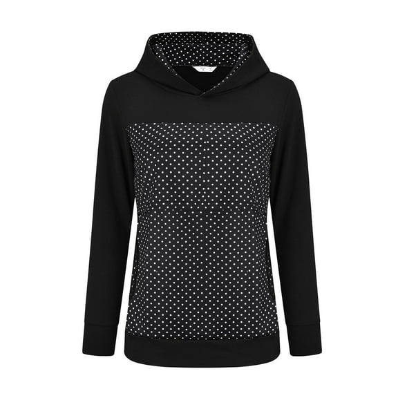 breaise Womens Maternity Nursing Hoodie for Breastfeeding Long Sleeves Mock Neck Sweatshirt Pullover Tops Casual Double Layer Pockets Pregnancy Shirts Fall Winter Tunic Top