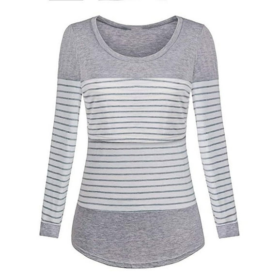 breaise Womens Maternity Nursing Tops,Layered Wrap for Breastfeeding, V Neck Short Sleeve Breastfeeding Shirts, Tee Shirts Pregnancy Postpartum Clothes