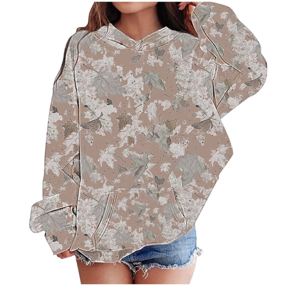 breaise Fleece Sweatshirts for Girls Toddler Kids Trendy Print Hoodie Kids Casual Hooded Sweatshirts Long Sleeve Pullover Tops