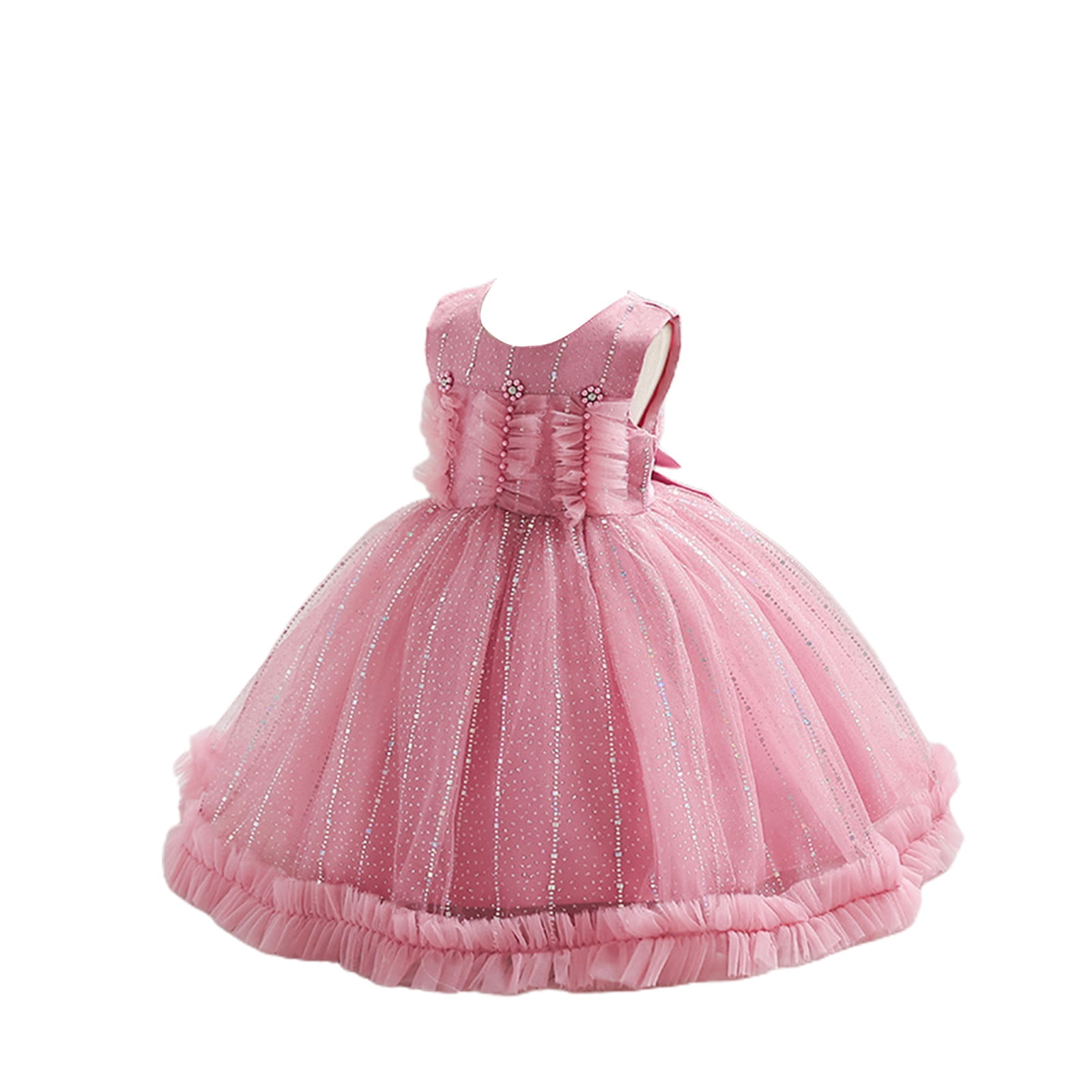 breaise Flower Girls Ruffles Sequins Dress Vintage Wedding Bridesmaid ...
