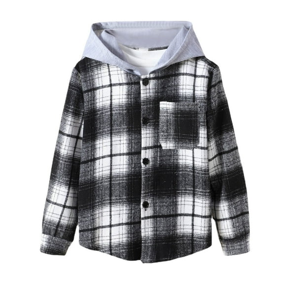 breaise Girl Boy Button Down Shirt Kid Flannel Shirt Toddler Buffalo Plaid Shirt Boys Western Shirts Long Sleeve Father Son Shirt