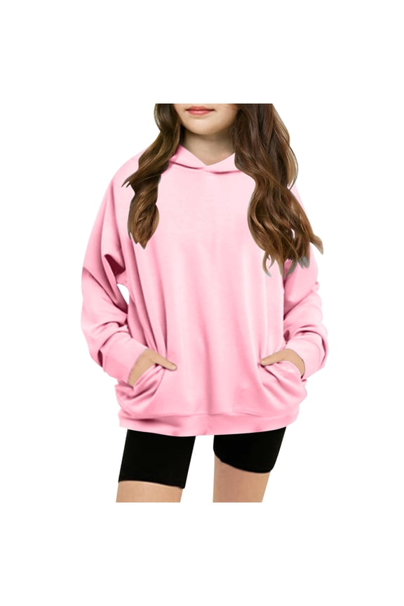Girl Boy Sweatshirt Kids Crewneck Sweatshirts Soft Solid Long Sleeve Pullover for Girls Boys Spring Tops 2025