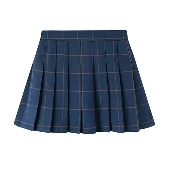 breaise Girl Plaid Pleated School Uniform Casual Plus Size A Line Skirt Dressy Tennis Short Skirt