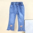 thumbnail image 1 of breaise Girl's Flare Bell Bottom Jeans Kids Slim Fit High Waist Denim Pants 4-12 Years, 1 of 9