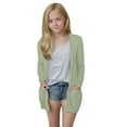 thumbnail image 1 of breaise Girl's Long Sleeve Cardigan Casual Open Front Oversized Sweater Lightweight Solid Cardigan Sweaters, 1 of 7