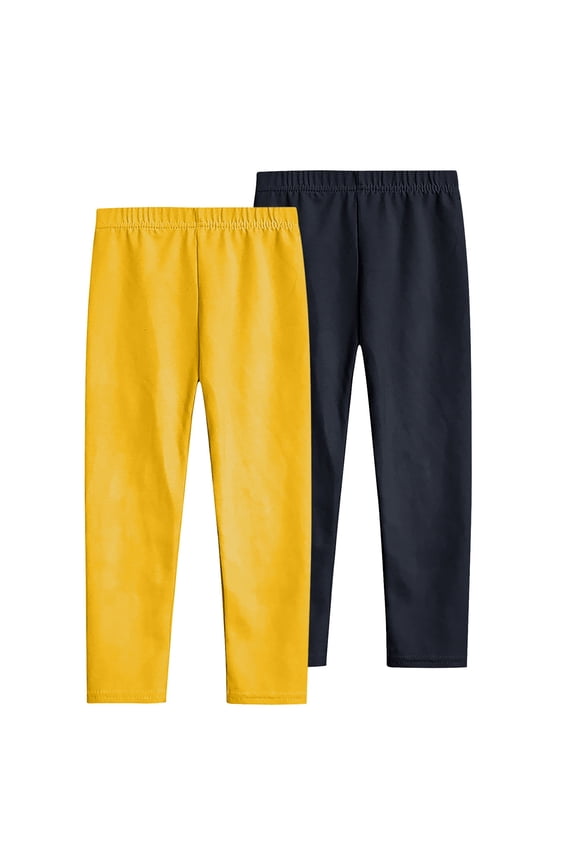 Girls Athletic Leggings Kids Dance Running Yoga Pants Workout Active Dance Tights Full Length Stretchy Pants 2PC