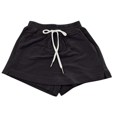 breaise Girls Athletic Workout Shorts Cotton Casual Shorts Elastic Waist Joggers Sports Sweat Shorts