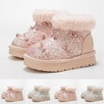 thumbnail image 1 of breaise Girls Boots, Kid Glitter Snow Boots Warm Winter Sequin Waterpoof Outdoor Fleece Booties, 1 of 8
