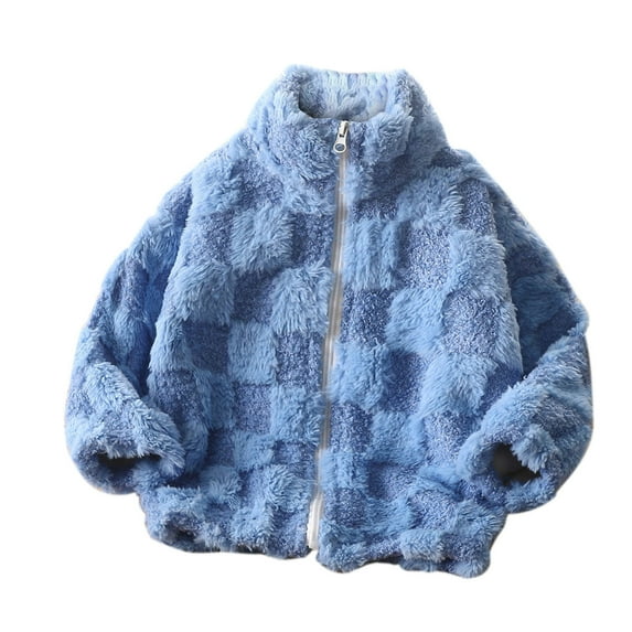 breaise Girls Boys Fleece Jacket - Baby Boy & Girl Sherpa Outerwear Coat Toddler Full Zip Plush Coat for Children - Autumn Winter Long Sleeve Warm Outerwear