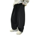 thumbnail image 1 of breaise Girls Boys Fleece Lined Sweatpants with Pockets Elastic Waistband Wide Leg Cargo Pants Causal Joggers Pants, 1 of 4