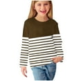 thumbnail image 1 of breaise Girls Boys Long Sleeve T Shirts Trendy Stripe Crewneck Tshirt Casual Kids Graphic Tops, 1 of 6