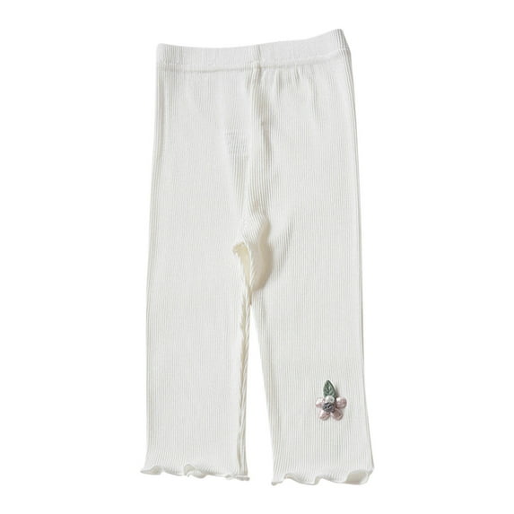 breaise Girls Capri Leggings 3/4 Pants Toddler Girl Basic Solid Summer Leggings Kids Dance Pants for School