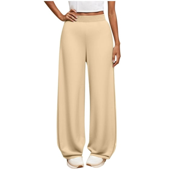 breaise Girls Casual High Waisted Sweatpants Cozy Wide Leg Sweatpants Straight Leg Pull On Youth Jogger Sweatpants
