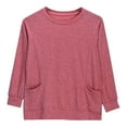 thumbnail image 1 of breaise Girls Casual Tunic Tops,Teen Girls Shirts Long Sleeve Solid Color Crewneck Tops with Pockets for 6-13 Years, 1 of 7
