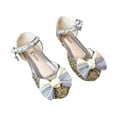 thumbnail image 1 of breaise Girls Dress Shoes Mary Jane Wedding Flower Bridesmaids Heels Glitter Princess Shoes for Kids Toddler, 1 of 4