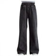 thumbnail image 1 of breaise Girls Jeans Pants Wide Leg/Flare/Skinny Denim Pant Ripped High Waist Elastic Band Casual Baggy Pants Kids Clothes with Pockets Kids 4-16Y, 1 of 3