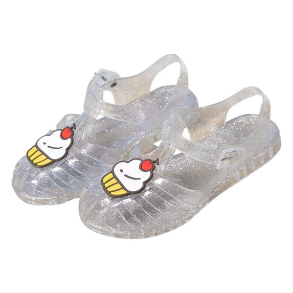 breaise Girls Jelly Sandals Summer Princess Dress Flat Breathable Waterproof Gladiator Shoes for Girl Close Toe Beach Flat-Sandals Toddler Little Kid Big Kids