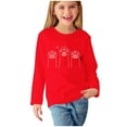 thumbnail image 1 of breaise Girls Long Sleeve T Shirts Kids Crewneck Print Shirt Fall Winter Basic Graphic Tees, 1 of 4