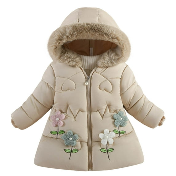 breaise Girls' Long Winter Coat Parka Fleece Waterproof Warm Puffer Jacket Thicken Ski Jacket Outerwear 4-12Years