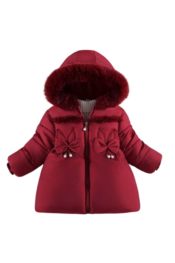 Girls' Long Winter Coat Parka Fleece Waterproof Warm Puffer Jacket Thicken Ski Jacket Outerwear 4-12Years