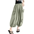 thumbnail image 1 of breaise Girls Parachute Pants Baggy Harem Trousers Girls Wide Leg Pants Lightweight Casual Elastic High Waist Straight Leg Trousers, 1 of 6