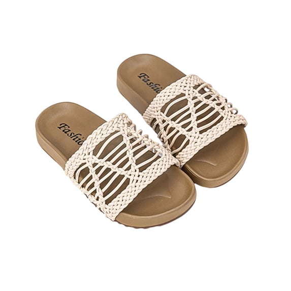 breaise Girls Sandals Hollow Out Slip-on House Slippers Comfortable Open Toe Flat Sandals Casual Bath Slippers 3-11Years
