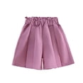 thumbnail image 1 of breaise Girls Shorts -Toddler Girl Elastic Waist Pleated Flared Skorts with Wide Leg Flowy Casual Skirts for Girls, 1 of 6