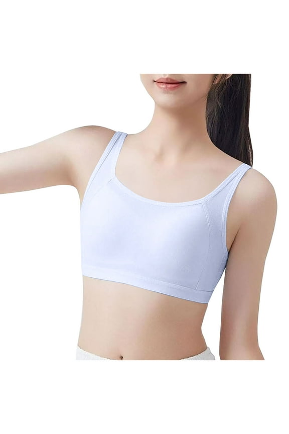 Girls Soft Training Bras 12-15 Seamless First Bra Girls Sports Bras Longline Padded Bralette