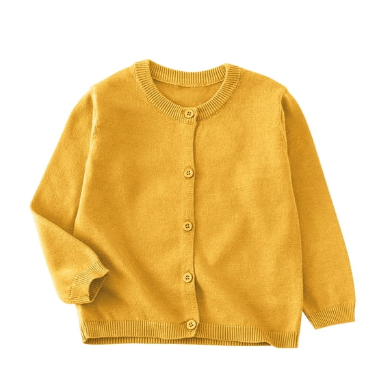 breaise Girls Sweater Crew Neck Long Sleeve Button-Down Knit Cardigan Sweaters Fall Solid Coat